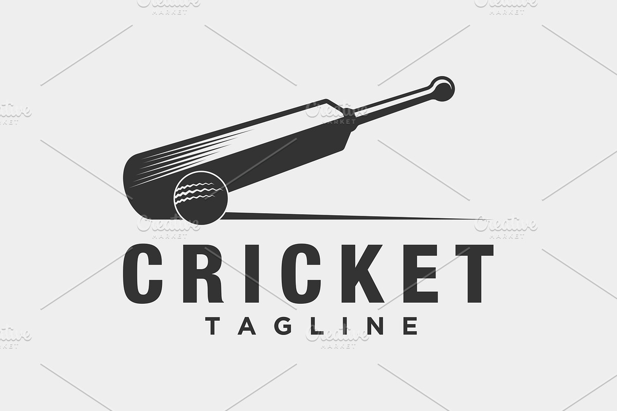 Cricket logo in modern minimalist, a Branding & Logo Template by swarnstudio