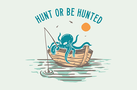 Hunt or Be Hunted, an Animal Illustration by Mangustudio