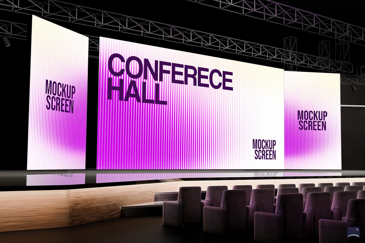 Conference Hall Stage Mockup 03, a Mockup by Claymoon Lab (Photo 3 of 3)