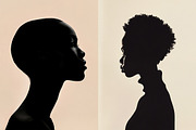 122 Silhouette Portraits, a Person Photo by Handmadefont (Thumbnail 15 of 15)