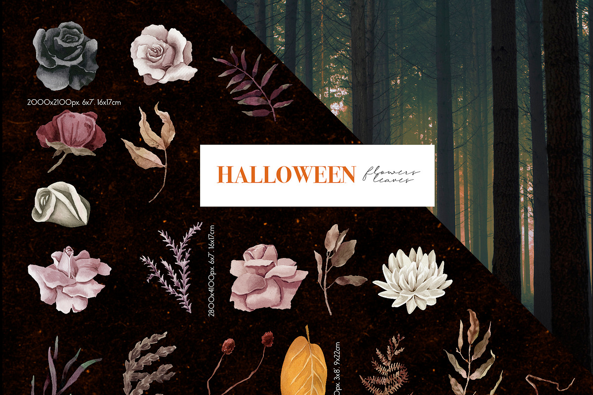 Halloween Horror Clipart, a Decorative Illustration by Julia M. Watercolor (Photo 9 of 9)