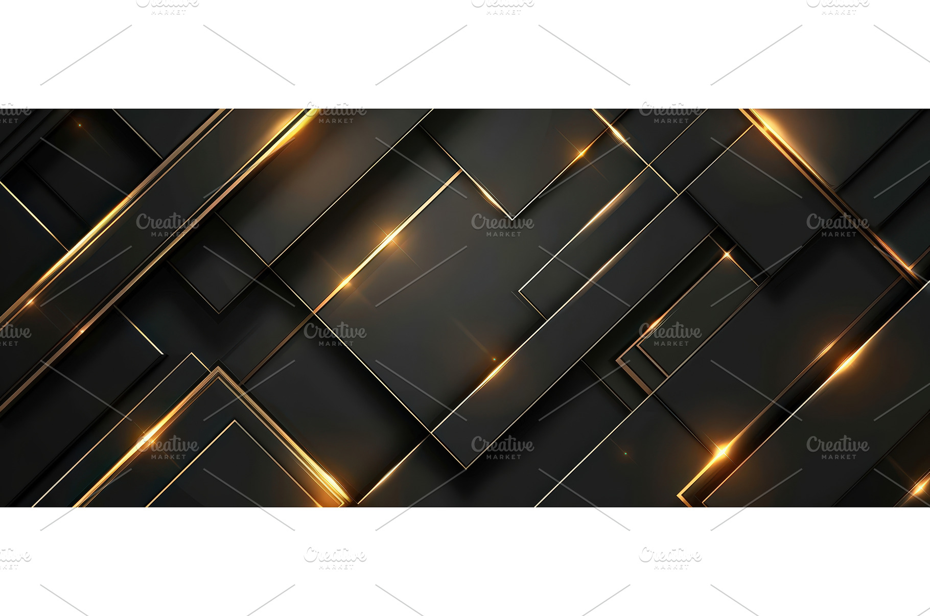 Black and gold luxury geometric, an Abstract Photo by piter.goskov