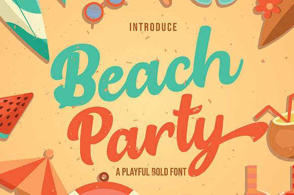 Beach Party - Playful Bold Font preview 7