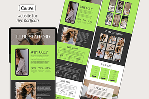 Canva Website - UGC Portfolio, a Landing Page Template by thebrandcove
