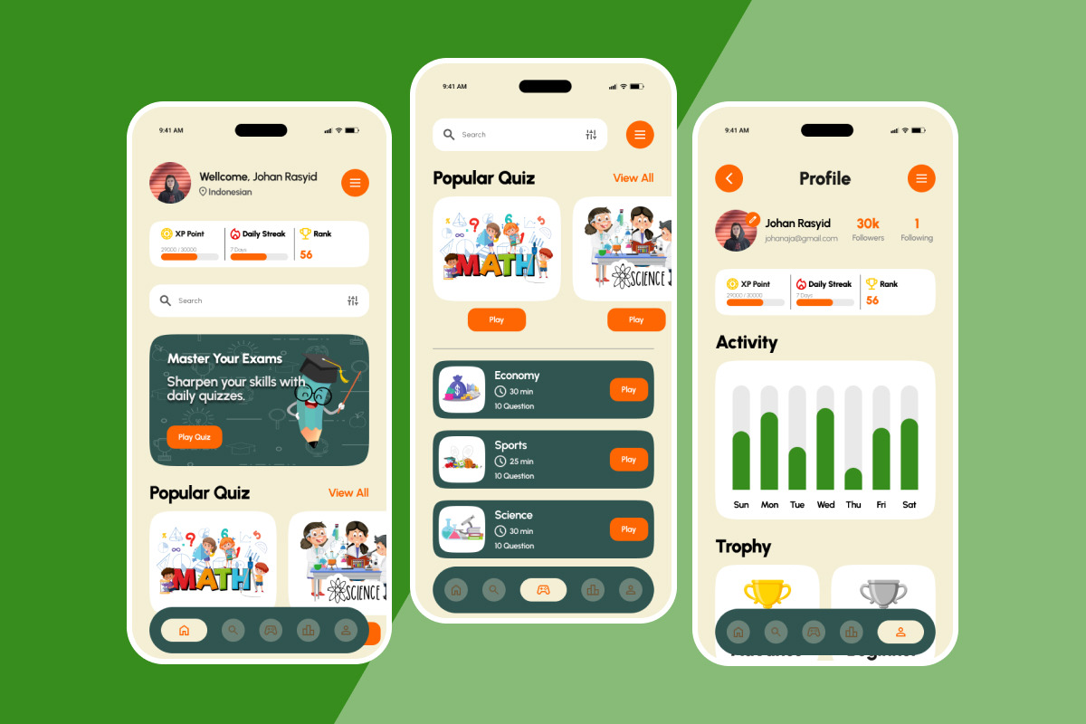 Elinggo - Exam Prep Mobile UI Kit preview 4