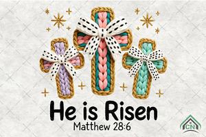 He is risen Png, Christian Easter, an Illustration by Craft Nest
