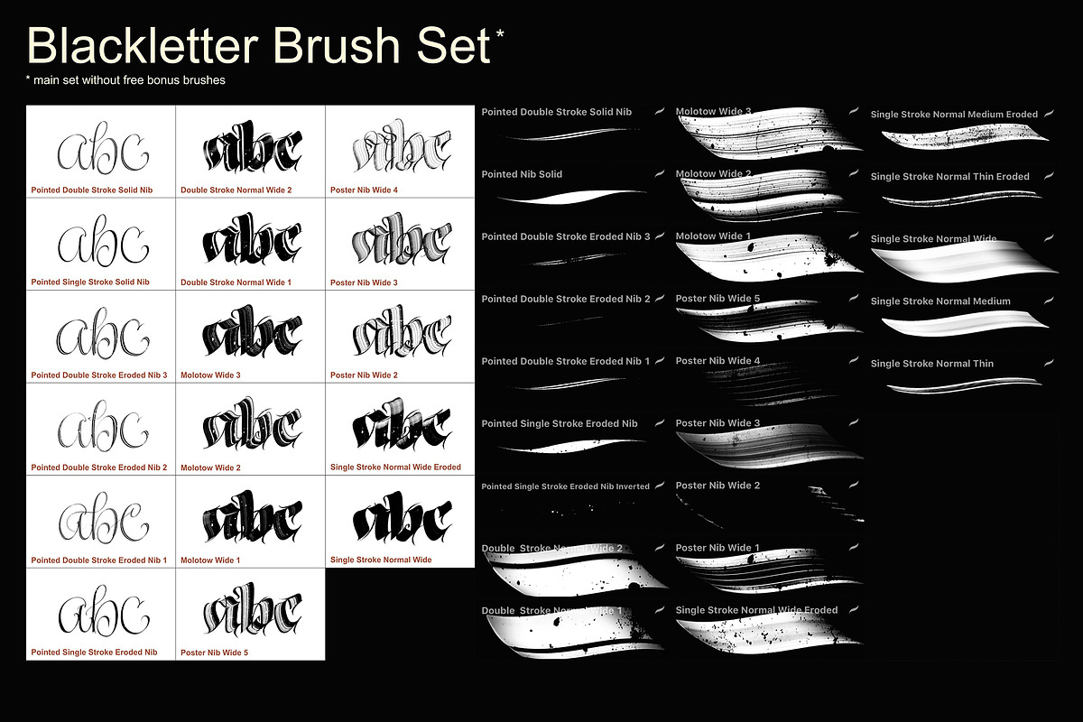 Blackletter Pro Brushes / Procreate, a Brush Add-On by the Fontmaker (Photo 2 of 19)