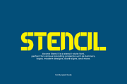 Awone Stencil Font, a Sans Serif Font by Iqsiart Studio (Thumbnail 2 of 7)