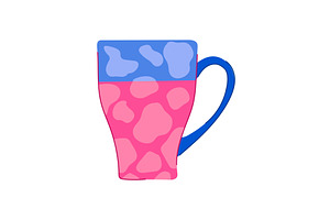 Cafe Cup Ceramic Cartoon Vector