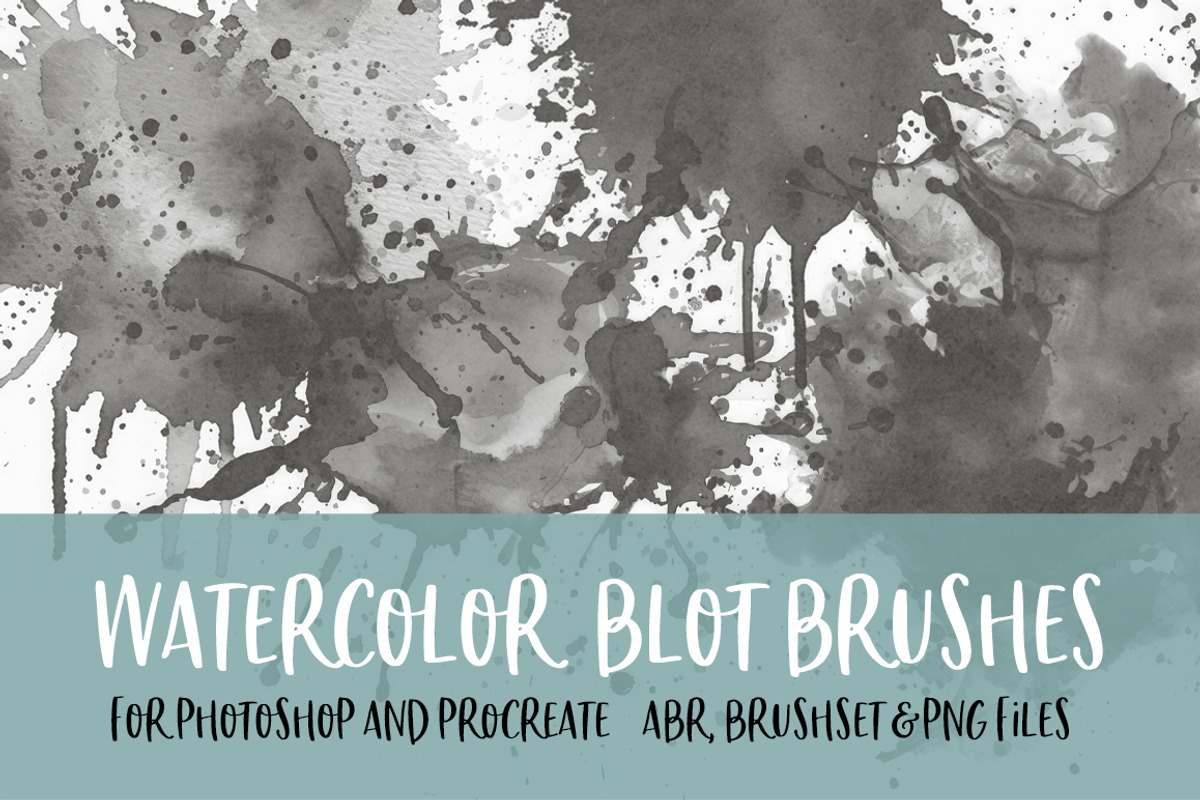 Watercolor Blot Brushes for PS/PRO, a Brush Add-On by Polka Dot Pixels (Photo 2 of 4)