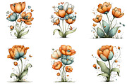 Whimsical Spring Tulip Flower Clipar, an Illustration by CraftArtStudio (Thumbnail 3 of 6)