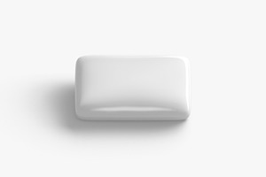 Rectangular Button Badge 3D Model