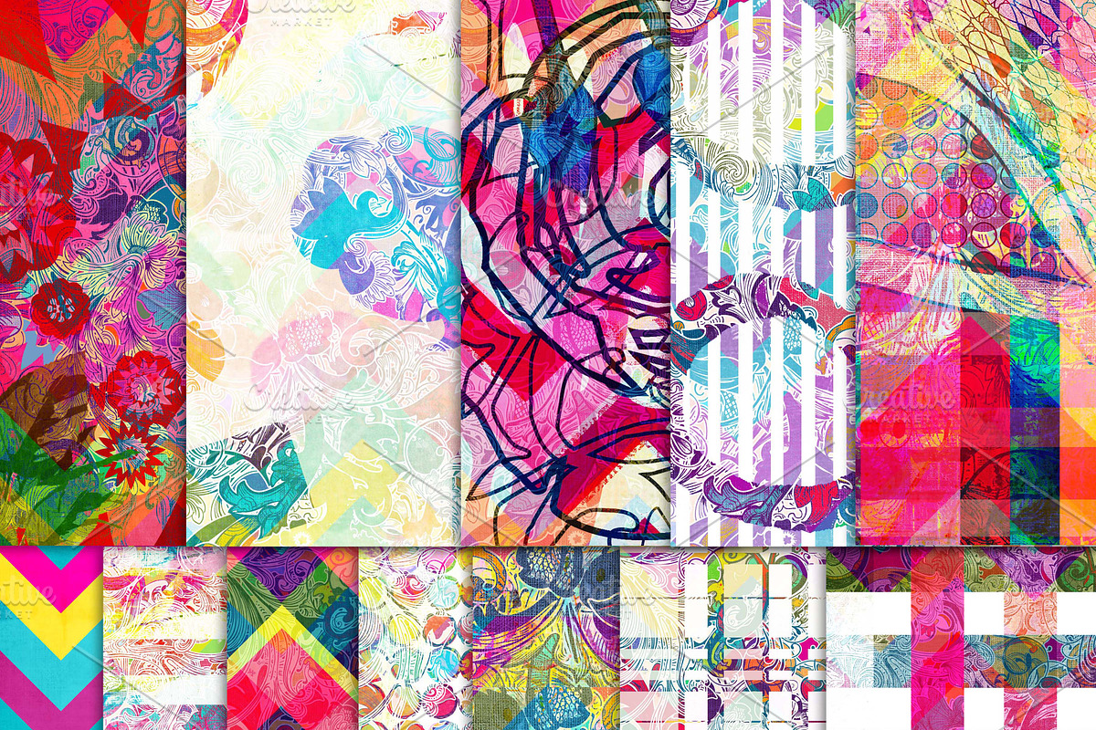 Digital Scrapbook paper pack preview 2