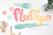 Fluffy Brushes for Illustrator, a Brush Add-On by Mazheika Store (Thumbnail 1 of 8)