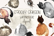 Spooky Season - Watercolor Clipart, a Seasonal Illustration by MariaScaroniAtelier (Thumbnail 8 of 9)