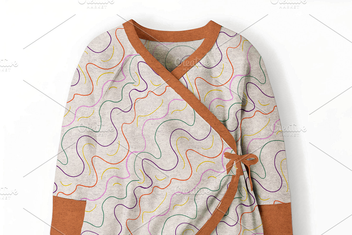 Baby Romper -Kimono one Tie Mockup, a Hoody Mockup by Nora Gad (Photo 13 of 15)