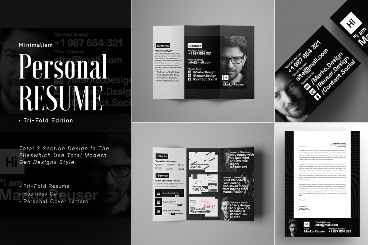 Resume Template / CV, a Resume Template by TheFeture (Photo 1 of 6)
