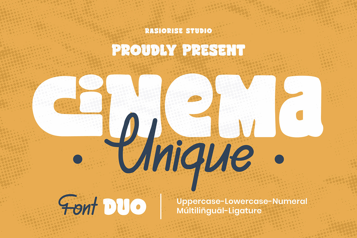 Cinema Unique a Handwritten Font Duo, a Handwritten Font by Rasiorise Studio (Photo 1 of 11)