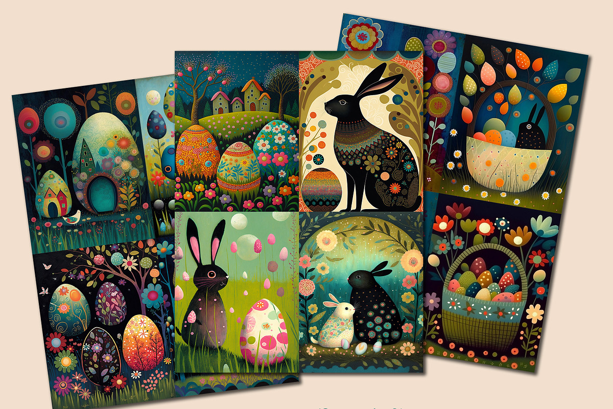 Whimsical Colourful Easter Papers, a Decorative Illustration by Fusion Dream (Photo 5 of 7)