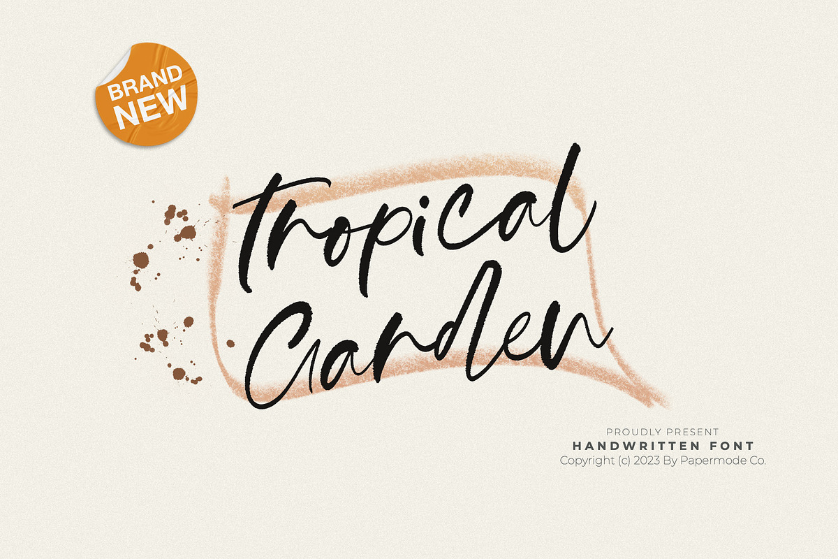 Tropical Garden, a Handwritten Font by Papermode Co. (Photo 1 of 7)