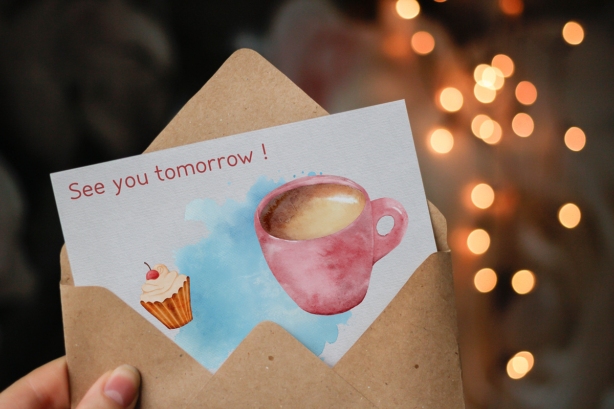 Watercolor Coffee Time collection, a Decorative Illustration by Aurella Art (Photo 14 of 14)
