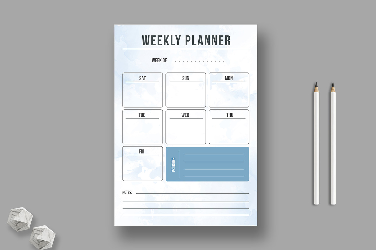Weekly Planner Design, a Stationery Template by MightyDesign (Photo 1 of 8)