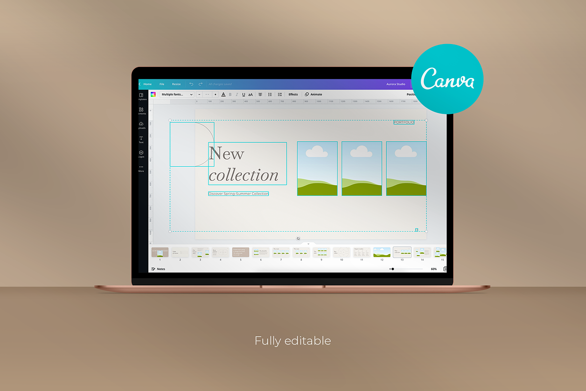 Aurora Studio. Presentation template, a Presentation Template by tonko. (Photo 10 of 10)
