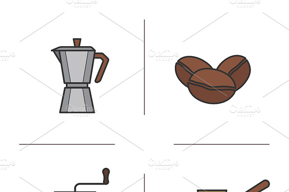 Coffee Icons. Vector