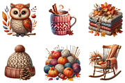 Vintage Knitted Autumn Clipart, an Illustration by cherrydesign (Thumbnail 3 of 3)