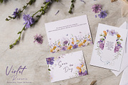 Watercolor Violet Floral Collection, a Decorative Illustration by Damian Roh (Thumbnail 2 of 14)