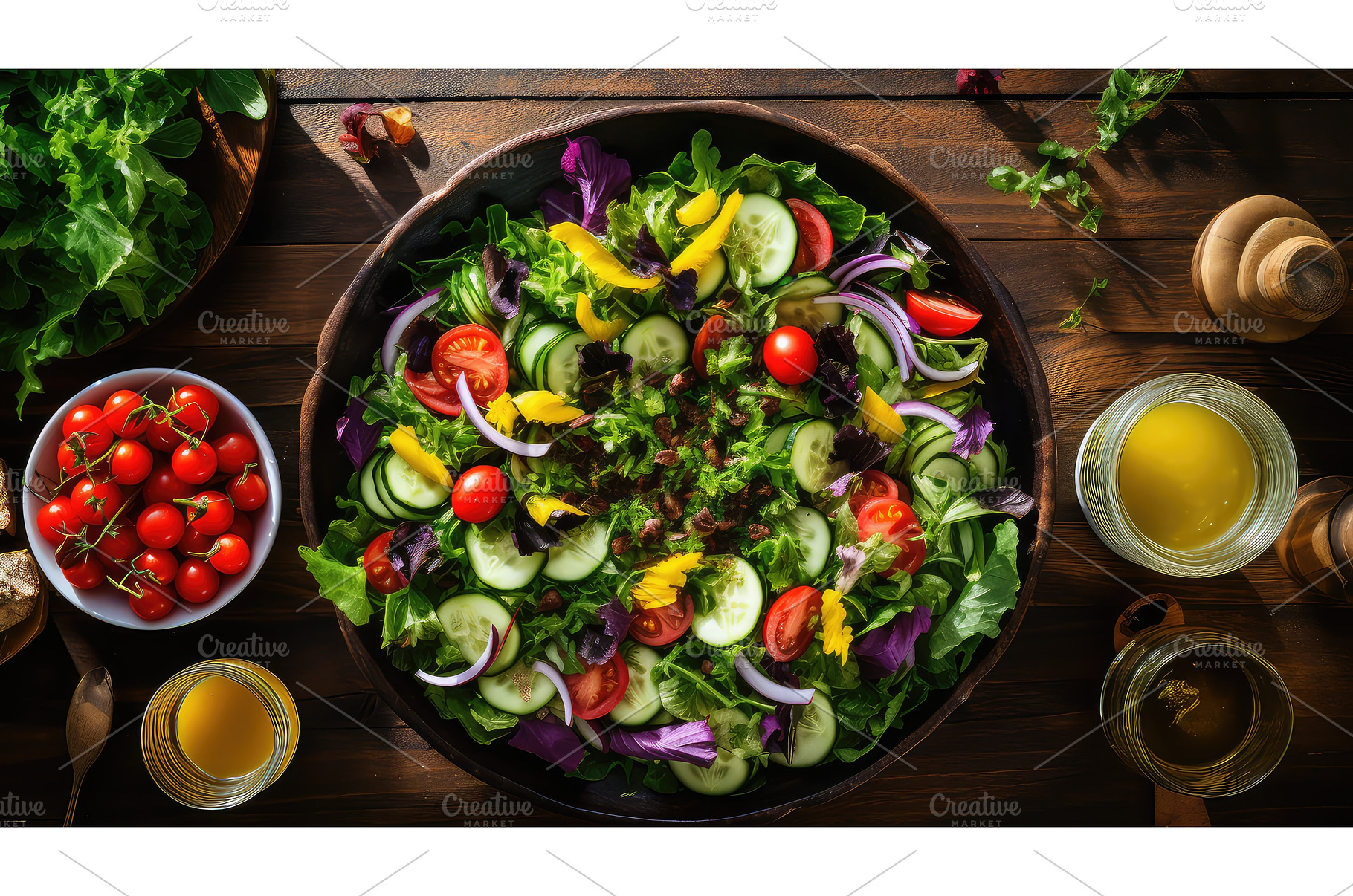 radish salad picnic food ai, a Background Photo by pikepicture