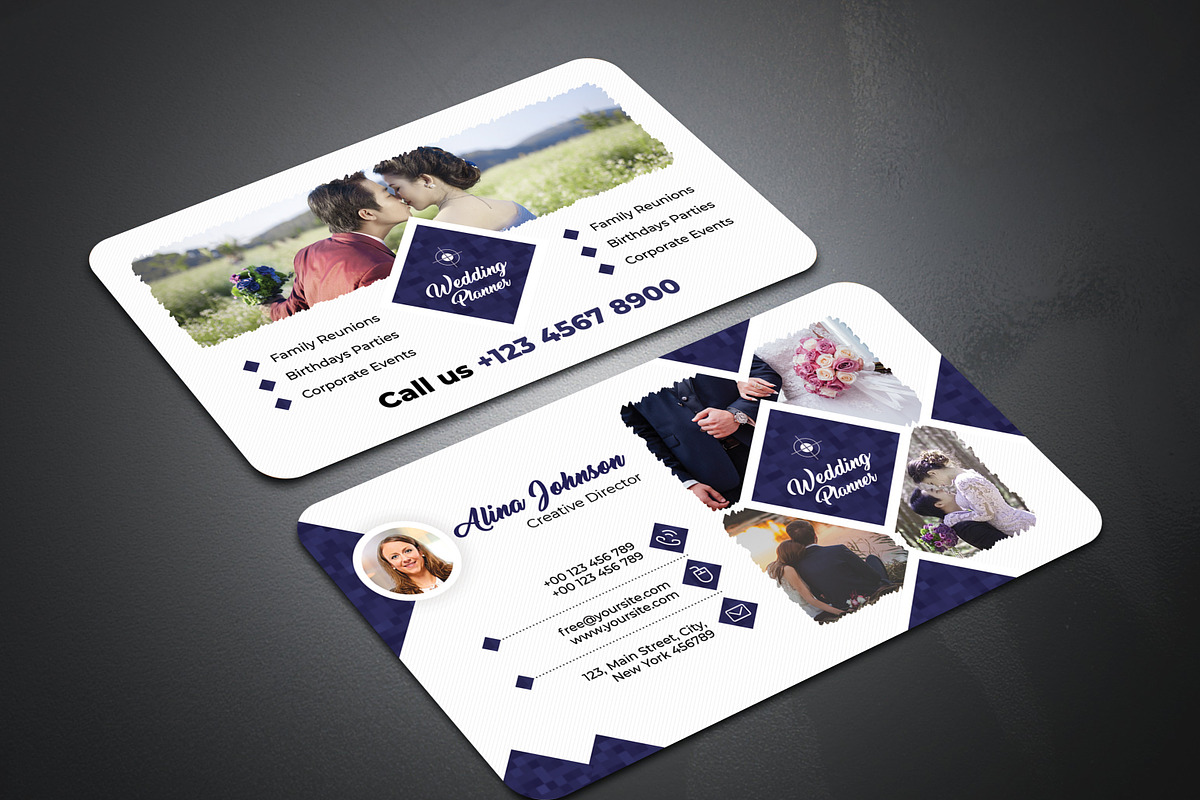 Wedding Planner Business Card, a Business Card Template by GreenPixi (Photo 2 of 3)