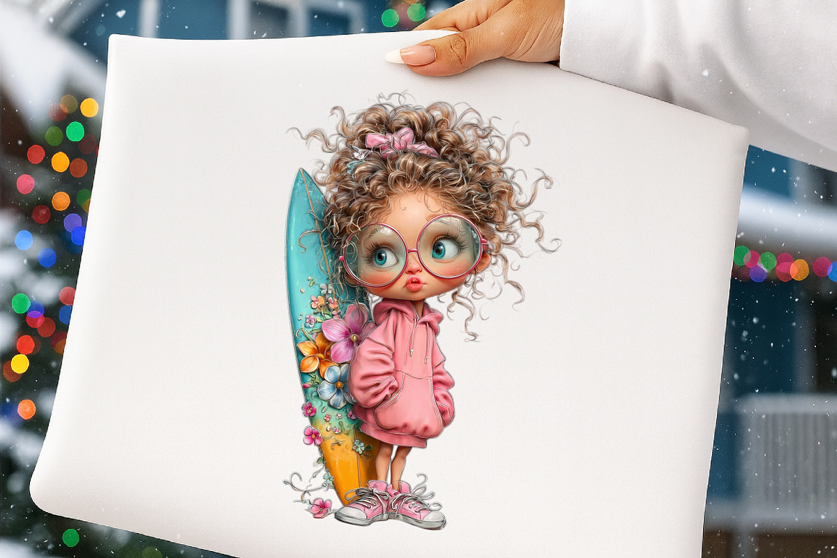 Whimsical Summer Beach Girl Clipart, an Illustration by Digital Artistic99 (Photo 5 of 11)