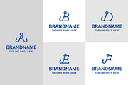 Letter A B D E F Angler Hook Logo, a Branding & Logo Template by Pray Art Design Studio (Thumbnail 1 of 2)