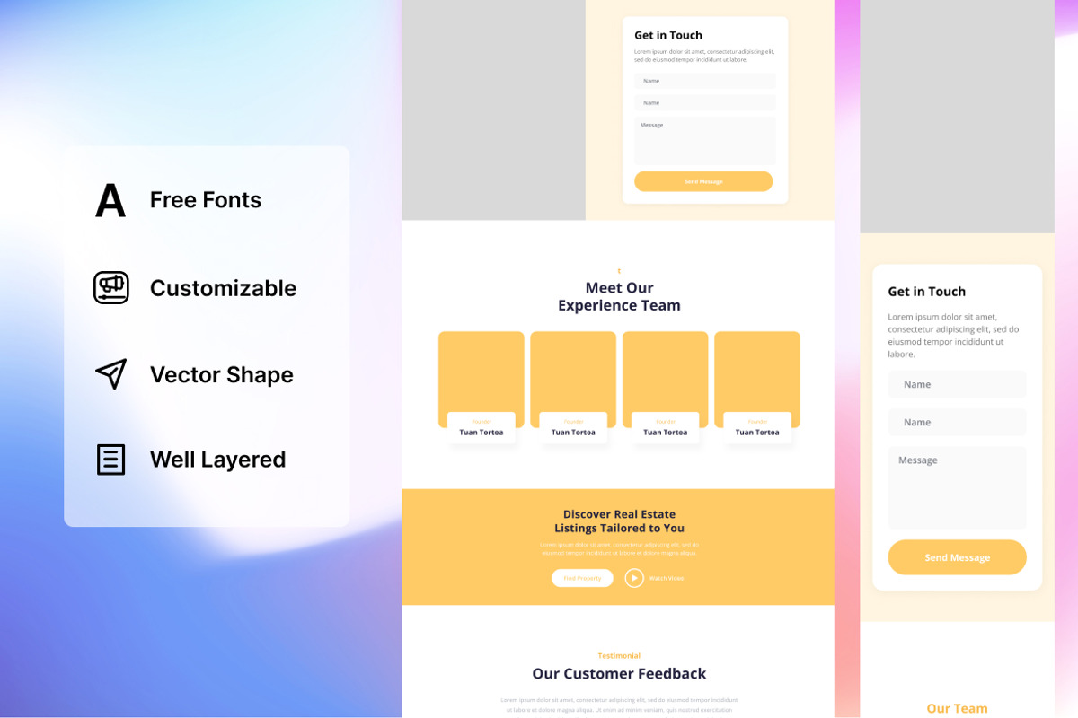 Real Estate Wireframe Website 02, a Wireframe Template by INSPR STD (Photo 3 of 4)