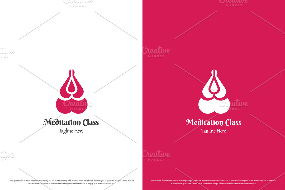 Meditation Class Logo Design Icon, a Branding & Logo Template by Morvana Crew