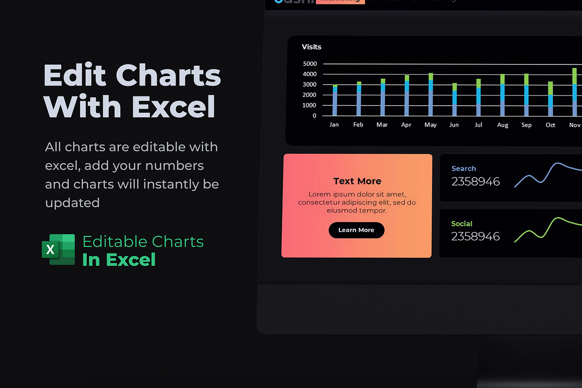 Dashi- Dashboard PowerPoint Template, a Presentation Template by Premast (Photo 5 of 13)
