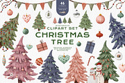 Christmas Pine Trees Ornament PNG, a Decorative Illustration by Rabbit Heart (Thumbnail 1 of 11)