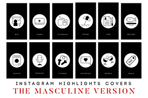 Instagram Highlith Covers "B&W"