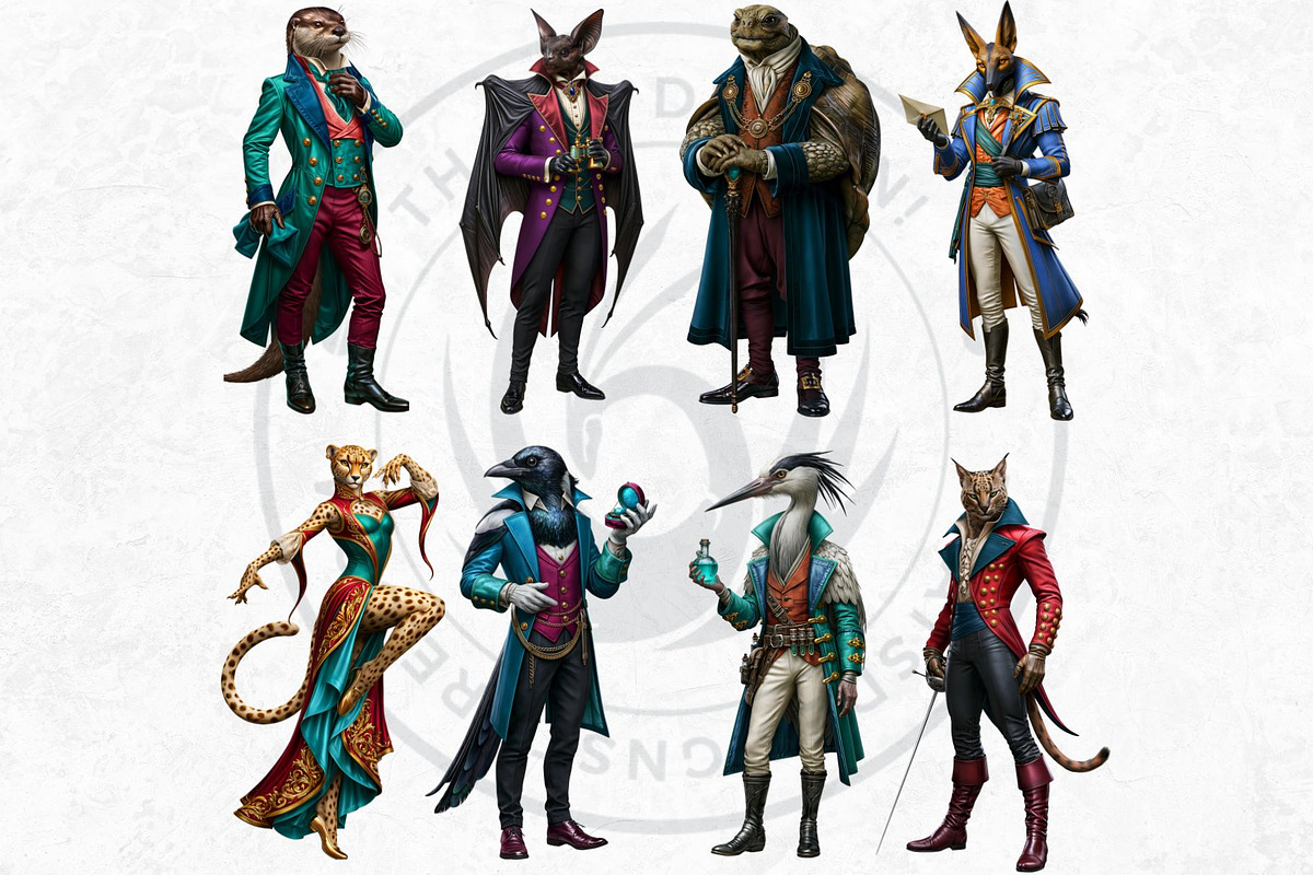 Gilded Menagerie Royal Animals, an Animal Illustration by ThatsDesignArt (Photo 11 of 13)