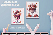 Yummy Sundaes, a Food Illustration by Digital Art Creations (Thumbnail 8 of 9)