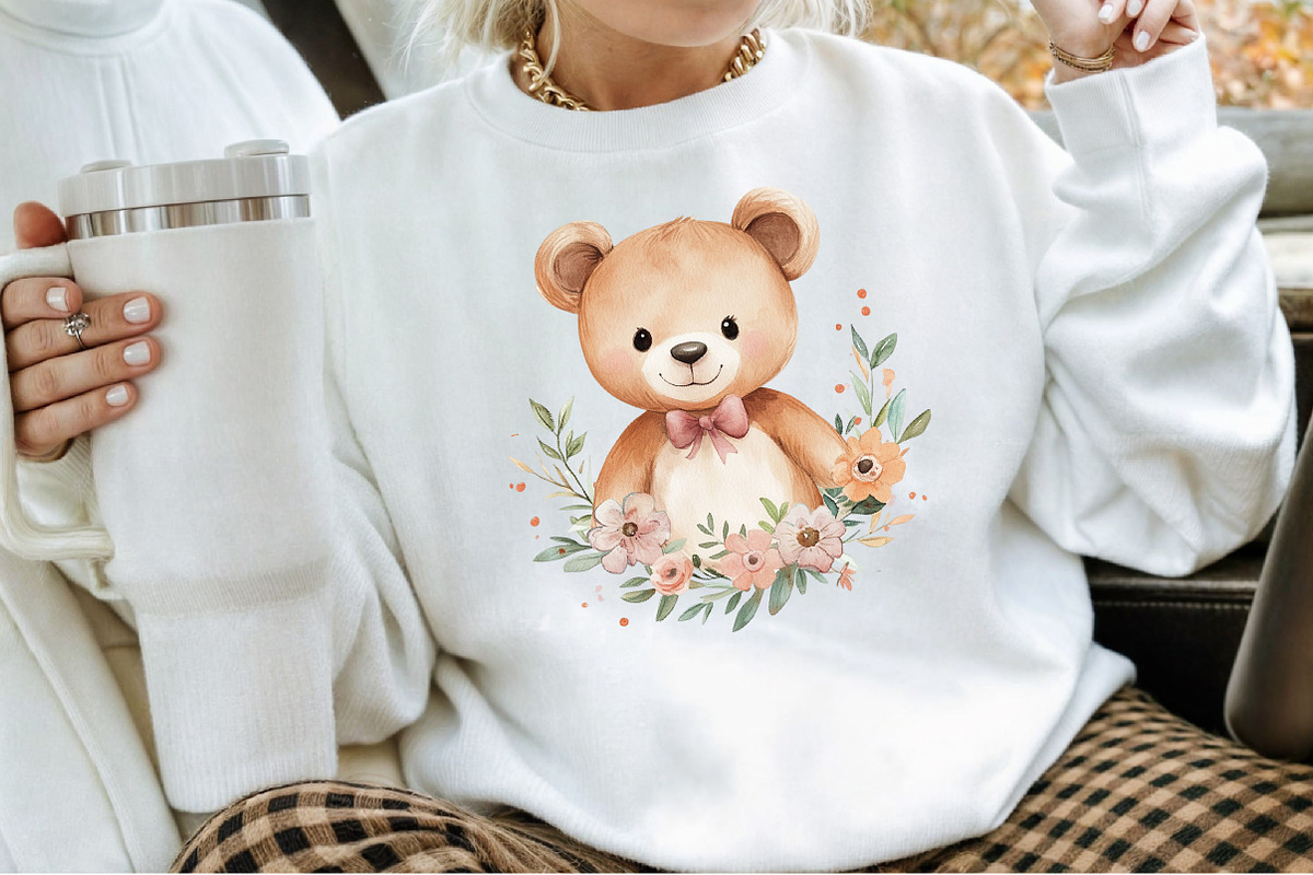 Nursery Teddy Bear Clipart,Boho Clip, an Illustration by Sublimation Artist (Photo 4 of 6)