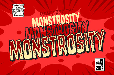 Monstrosity, a Font by Comicraft Fonts