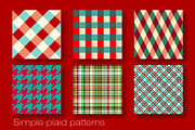 20 Christmas plaid patterns + Bonus, a Pattern Graphic by tkdesign (Thumbnail 4 of 6)