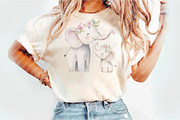 Mother's Day Elephant Clipart, an Illustration by Watercolor design (Thumbnail 5 of 12)