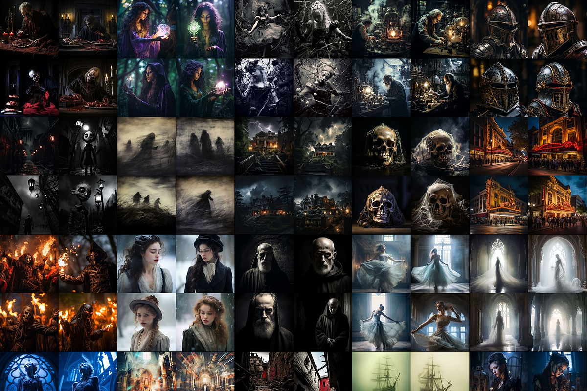 416 Midjourney Gothic Prompts, a Person Illustration by Sevenstyles