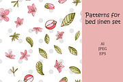 Bed linen seamless pattern set, a Decorative Illustration by Lytvynenko Anna (Thumbnail 2 of 5)