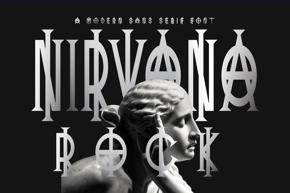 Nirvana Rock - Sans Serif Font, a Sans Serif Font by Artnivora.Std (Photo 1 of 4)