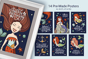 Mini Mermaid. Big Graphic Pack., a Seasonal Illustration by Red Ink (Thumbnail 8 of 10)