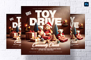 Christmas Toy Drive Flyer Template, a Design Template by Rome B Creation (Thumbnail 1 of 2)